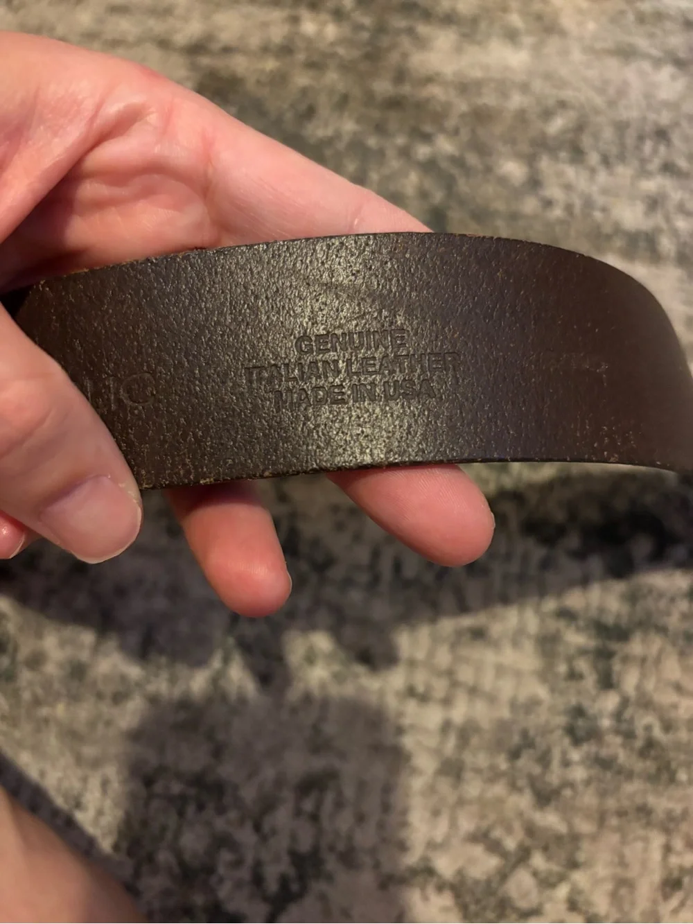 Banana Republic Dark Brown Leather Belt with Silver Rectangular Buckle
